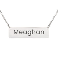 Load image into Gallery viewer, Meaghan Necklace – Custom Name Horizontal Bar Necklace for Women
