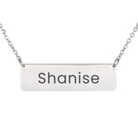 Load image into Gallery viewer, Shanise Necklace – Custom Name Horizontal Bar Necklace for Women
