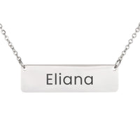 Load image into Gallery viewer, Eliana Necklace – Personalized Name Chain - Custom Horizontal Bar Necklace for Women
