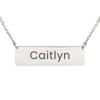Load image into Gallery viewer, Caitlyn Necklace – Custom Name Horizontal Bar Necklace for Women
