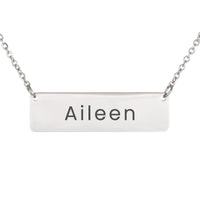 Load image into Gallery viewer, Aileen Necklace – Custom Name Horizontal Bar Necklace for Women

