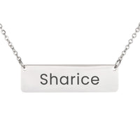 Load image into Gallery viewer, Sharice Necklace – Custom Name Horizontal Bar Necklace for Women
