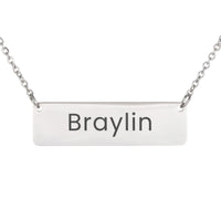Load image into Gallery viewer, Braylin Necklace – Custom Name Horizontal Bar Necklace for Women
