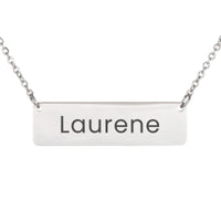 Load image into Gallery viewer, Laurene Necklace – Custom Name Horizontal Bar Necklace for Women
