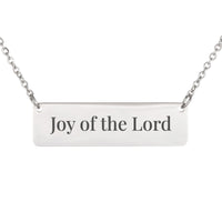 Load image into Gallery viewer, Joy of the Lord Necklace - Nehemiah 8:10 Religious Jewelry, Christmas Gift
