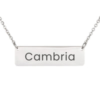 Load image into Gallery viewer, Cambria Necklace – Custom Name Horizontal Bar Necklace for Women
