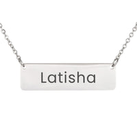 Load image into Gallery viewer, Latisha Necklace – Custom Name Horizontal Bar Necklace for Women

