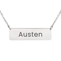 Load image into Gallery viewer, Austen Necklace – Custom Name Horizontal Bar Necklace for Women
