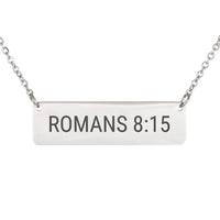 Load image into Gallery viewer, Romans 8_15 Necklace - Courage Bible Verse Gift for Women

