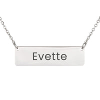 Load image into Gallery viewer, Evette Necklace – Personalized Name Chain - Custom Horizontal Bar Necklace for Women
