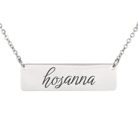 Load image into Gallery viewer, Hosanna Bar Necklace - Praise Bible Verse Jewelry for Daughter
