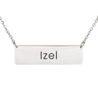 Load image into Gallery viewer, Izel Necklace – Custom Name Horizontal Bar Necklace for Women
