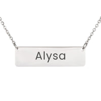 Load image into Gallery viewer, Alysa Necklace – Personalized Horizontal Bar Necklace for Women
