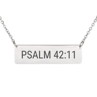 Load image into Gallery viewer, Psalm 42:11 Necklace - Dainty Comfort Scripture Jewelry, Sympathy Gift
