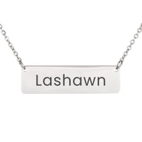Load image into Gallery viewer, Lashawn Necklace – Custom Name Horizontal Bar Necklace for Women
