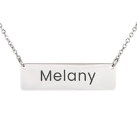 Load image into Gallery viewer, Melany Necklace – Personalized Name Chain - Custom Horizontal Bar Necklace for Women
