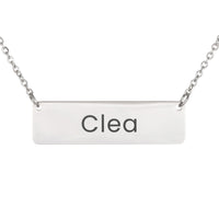 Load image into Gallery viewer, Clea Necklace – Custom Name Horizontal Bar Necklace for Women
