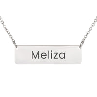 Load image into Gallery viewer, Meliza Necklace – Personalized Name Chain - Custom Horizontal Bar Necklace for Women
