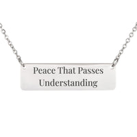 Load image into Gallery viewer, Peace That Passes Understanding Necklace, Scripture Jewelry Philippians 4:7 - Calming Gift for Her
