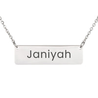 Load image into Gallery viewer, Janiyah Necklace – Custom Name Horizontal Bar Necklace for Women

