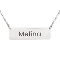 Load image into Gallery viewer, Melina Necklace – Personalized Name Chain - Custom Horizontal Bar Necklace for Women
