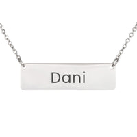 Load image into Gallery viewer, Dani Necklace – Custom Name Horizontal Bar Necklace for Women

