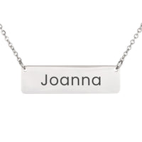 Load image into Gallery viewer, Joanna Necklace – Personalized Name Chain - Custom Horizontal Bar Necklace for Women
