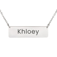 Load image into Gallery viewer, Khloey Necklace – Personalized Name Chain - Custom Horizontal Bar Necklace for Women
