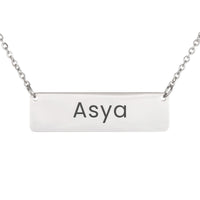 Load image into Gallery viewer, Asya Necklace – Custom Name Horizontal Bar Necklace for Women
