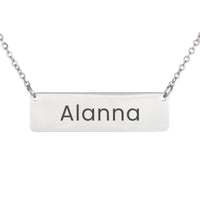 Load image into Gallery viewer, Alanna Necklace – Custom Name Horizontal Bar Necklace for Women
