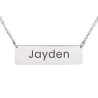 Load image into Gallery viewer, Jayden Necklace – Personalized Name Chain - Custom Horizontal Bar Necklace for Women
