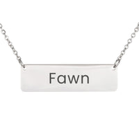 Load image into Gallery viewer, Fawn Necklace – Custom Name Horizontal Bar Necklace for Women
