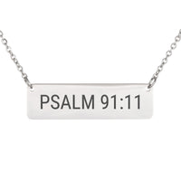 Load image into Gallery viewer, Psalm 91:11 Necklace - Protection Bible Verse Pendant for Women
