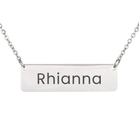 Load image into Gallery viewer, Rhianna Necklace – Custom Name Horizontal Bar Necklace for Women
