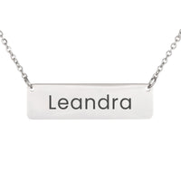 Load image into Gallery viewer, Leandra Necklace – Custom Name Horizontal Bar Necklace for Women
