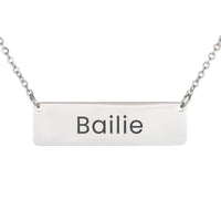 Load image into Gallery viewer, Bailie Necklace – Custom Name Horizontal Bar Necklace for Women
