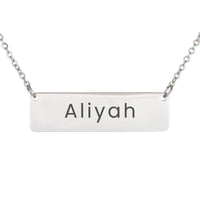 Load image into Gallery viewer, Aliyah Necklace – Custom Name Horizontal Bar Necklace for Women
