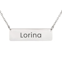 Load image into Gallery viewer, Lorina Necklace – Personalized Name Chain - Custom Horizontal Bar Necklace for Women

