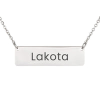 Load image into Gallery viewer, Lakota Necklace – Personalized Name Chain - Custom Horizontal Bar Necklace for Women
