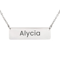 Load image into Gallery viewer, Alycia Necklace – Custom Name Horizontal Bar Necklace for Women
