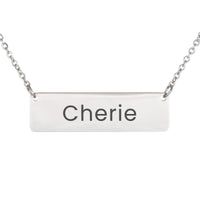 Load image into Gallery viewer, Cherie Necklace – Personalized Name Chain - Custom Horizontal Bar Necklace for Women
