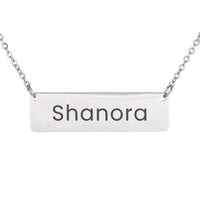 Load image into Gallery viewer, Shanora Necklace – Custom Name Horizontal Bar Necklace for Women
