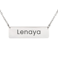 Load image into Gallery viewer, Lenaya Necklace – Personalized Name Chain - Custom Horizontal Bar Necklace for Women
