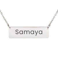 Load image into Gallery viewer, Samaya Necklace – Personalized Name Chain - Custom Horizontal Bar Necklace for Women
