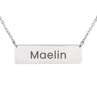 Load image into Gallery viewer, Maelin Necklace – Personalized Name Chain - Custom Horizontal Bar Necklace for Women
