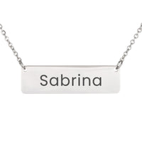 Load image into Gallery viewer, Sabrina Necklace – Custom Name Horizontal Bar Necklace for Women
