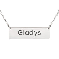 Load image into Gallery viewer, Gladys Necklace – Personalized Name Chain - Custom Horizontal Bar Necklace for Women
