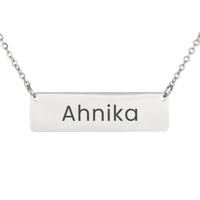 Load image into Gallery viewer, Ahnika Necklace – Custom Name Horizontal Bar Necklace for Women
