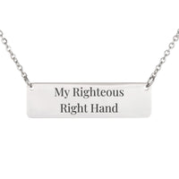 Load image into Gallery viewer, My Righteous Right Hand Necklace - Isaiah 41:10 Strength Bible Scripture Jewelry, Survivor Gift

