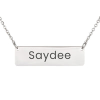 Load image into Gallery viewer, Saydee Necklace – Personalized Name Chain - Custom Horizontal Bar Necklace for Women
